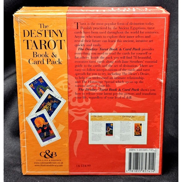 VTG Destiny Tarot Boxed Set  w Book Jane Struthers HTF 2000 BRAND NEW SEALED! - Picture 3 of 6